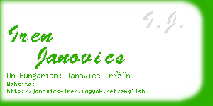 iren janovics business card